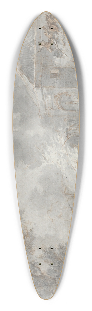 Dirk Langendijk - A Skirmish with Soldiers Near a Farm 39.3 inch art pintail longboard deck Dirk Langendijk - A Skirmish with Soldiers Near a Farm 39.3 inch art pintail longboard deck