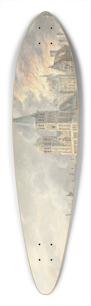 Dirk Langendijk - De inneming van een stad door Franse troepen 39.3 inch art pintail longboard deck