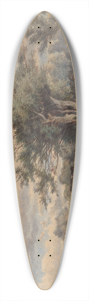 Dirk Van Lokhorst - Landschap met koeien en water 39.3 inch art pintail longboard deck