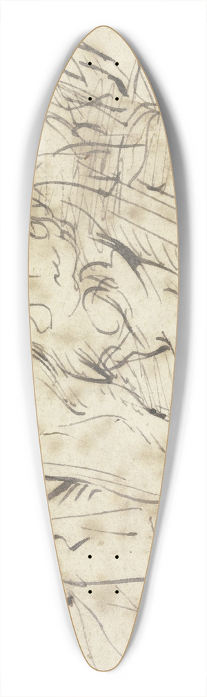 Domenichino - Bender Heiliger Hieronymus 39.3 inch art pintail longboard deck Domenichino - Bender Heiliger Hieronymus 39.3 inch art pintail longboard deck