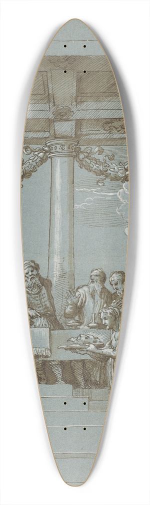 Domenico Campagnola - Herodes gstebud 39.3 inch art pintail longboard deck