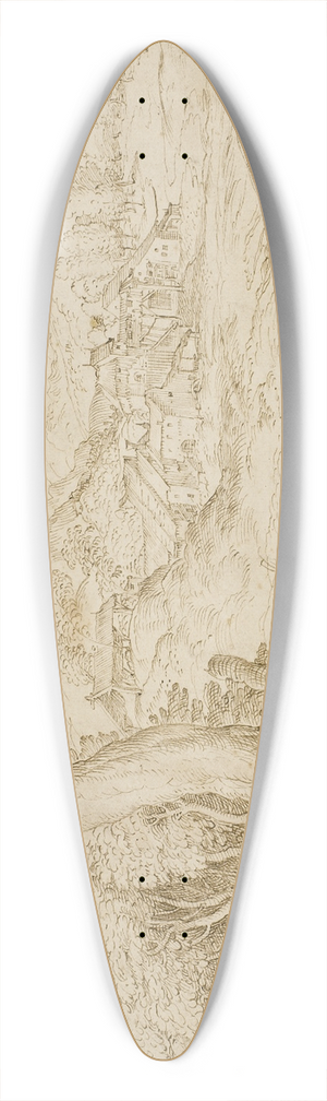 Domenico Campagnola - Landskab med en by og en sovende hyrde 39.3 inch art pintail longboard deck
