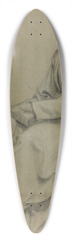 Domenico Fiasella - Seated Monk Holding Book 39.3 inch art pintail longboard deck