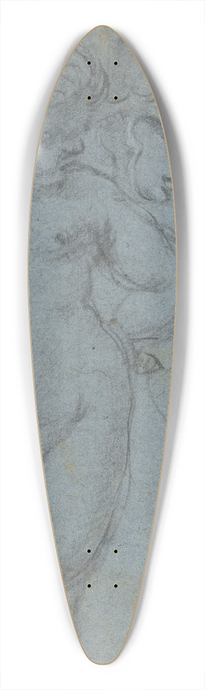 Domenico Gargiulo - Standing Nude Putto and Study of a Helmeted Head 39.3 inch art pintail longboard deck