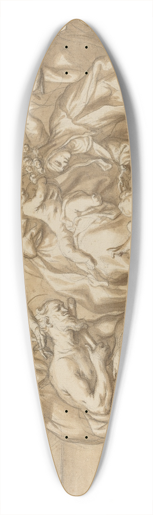 Domenico Piola - Madonna Surrounded by Saints 39.3 inch art pintail longboard deck