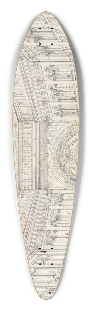 Domenico Quaglio the Younger - Florenz Baptisterium 39.3 inch art pintail longboard deck