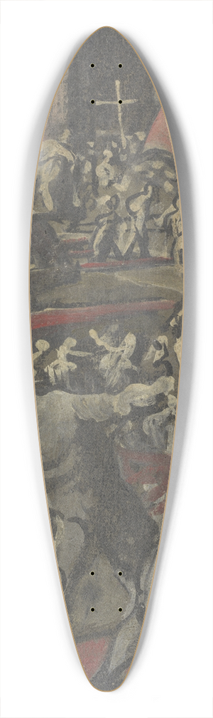 Domenico Tintoretto - Venetian Soldiers Attacking Constantinople (recto) 39.3 inch art pintail longboard deck