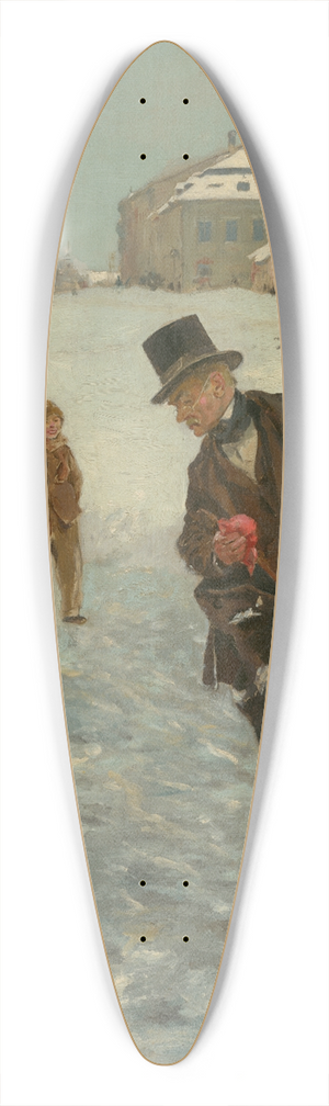 Dominik Skuteck - ahko sa smia druhmu 39.3 inch art pintail longboard deck