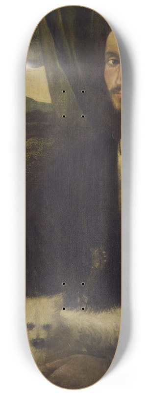 Cariani - Portrait of a Man with a Dog 8.25 inch art skate deck