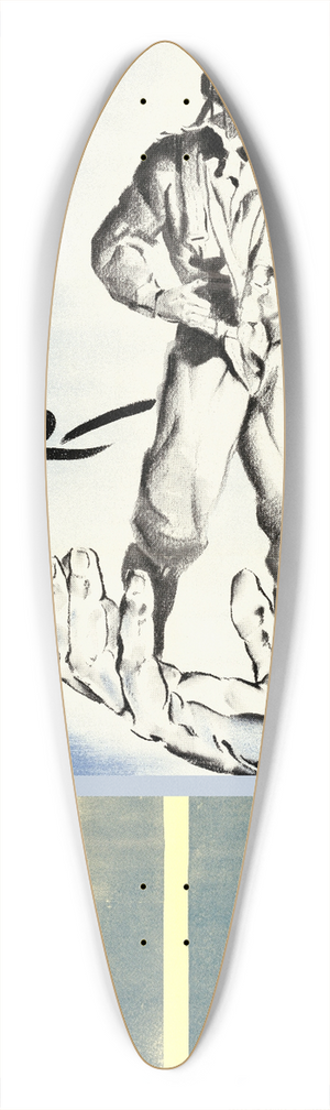 Donald Kenneth Anderson - Think  His Life is in Your Hands! 39.3 inch art pintail longboard deck