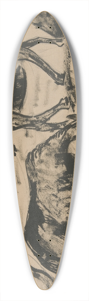 Dora Bromberger - Horses 39.3 inch art pintail longboard deck