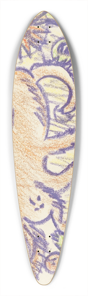 Dorothea Maetzel-Johannsen - Hund im Pflanzennornament 39.3 inch art pintail longboard deck