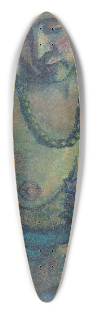 Dorothea Maetzel-Johannsen - Selbstportrt in Blau (Halbakt mit Perlenkette) 39.3 inch art pintail longboard deck