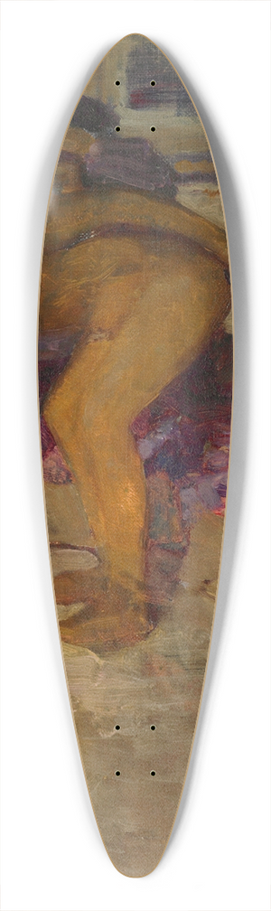 Dorothy Richmond - Purple and bronze 39.3 inch art pintail longboard deck