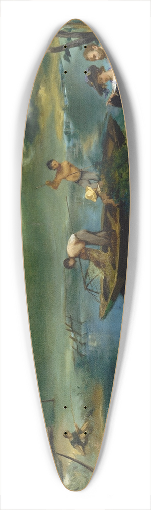 douard Manet - Fishing 39.3 inch art pintail longboard deck