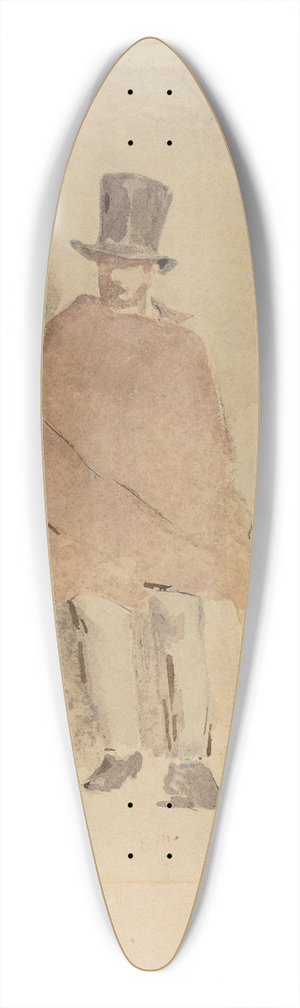 douard Manet - The Man in the Tall Hat 39.3 inch art pintail longboard deck