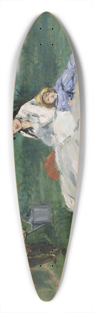 douard Manet - The Monet Family in Their Garden at Argenteuil 39.3 inch art pintail longboard deck