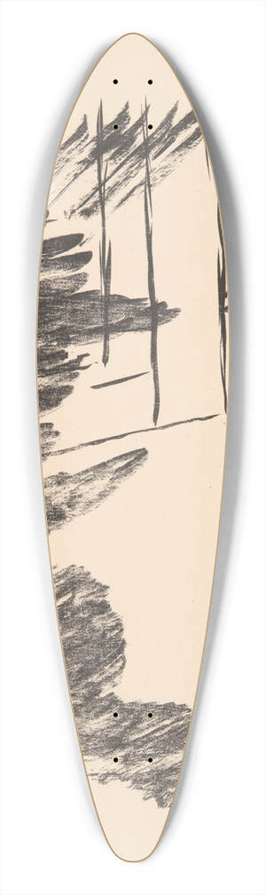 douard Manet - The Shadow That Lies Floating on the Floor 39.3 inch art pintail longboard deck
