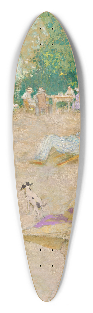 douard Vuillard - Aux Pavillons Cricqueboeuf. Devant La Maison 39.3 inch art pintail longboard deck douard Vuillard - Aux Pavillons Cricqueboeuf. Devant La Maison 39.3 inch art pintail longboard deck