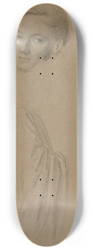 Carl Barth - Bildnis eines unbekannten jungen Mannes; eine manteltragende Gestalt 8.25 inch art skate deck