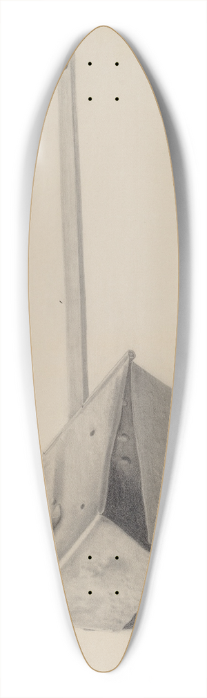Douglas Cox - Hot Coal Carrier 39.3 inch art pintail longboard deck