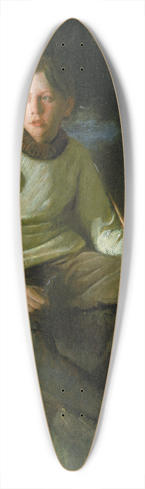 Douglas Volk - The Boy with the Arrow 39.3 inch art pintail longboard deck