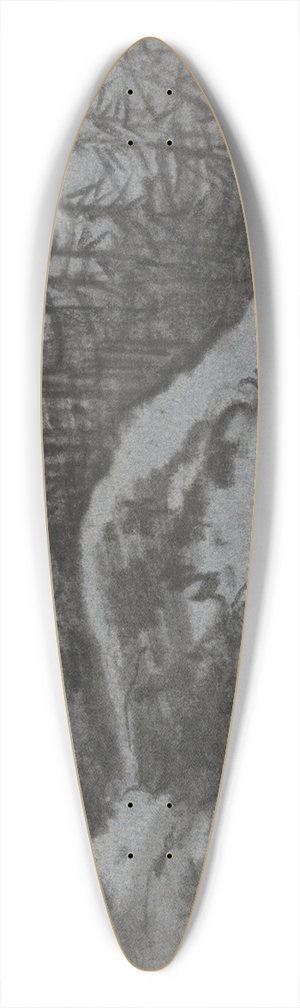Dr. Thomas Monro - Composition of Rocks and Pine Trees 39.3 inch art pintail longboard deck