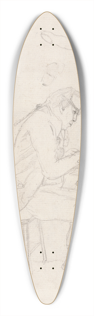 Dr. Thomas Monro - Thomas Hearne Sketching at a Table 39.3 inch art pintail longboard deck