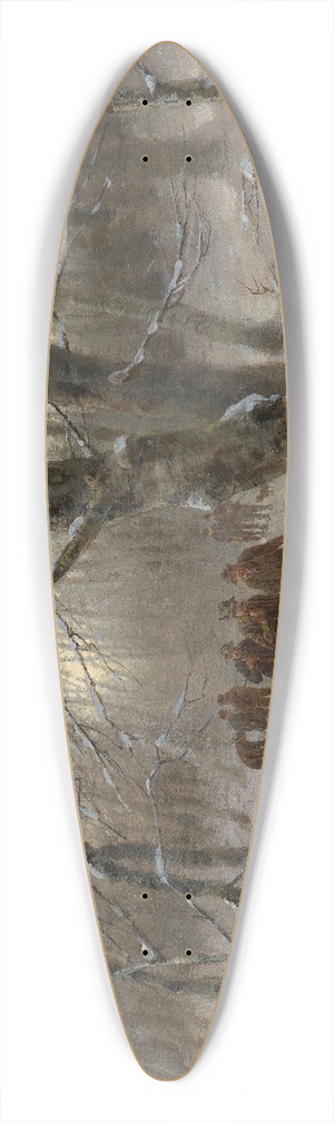 Dsir Thomassin - Jger im Winterwald 39.3 inch art pintail longboard deck