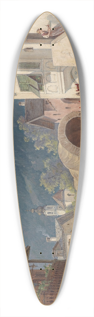 Dsir Thomassin - Rast vor dem Wirtshaus 39.3 inch art pintail longboard deck Dsir Thomassin - Rast vor dem Wirtshaus 39.3 inch art pintail longboard deck