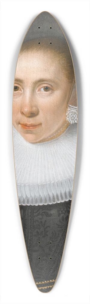 Dutch School - Portrait Of A Lady With A White Ruff 39.3 inch art pintail longboard deck