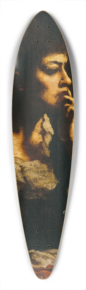 Eastman Johnson - Portrait of Mrs. Eastman Johnson 39.3 inch art pintail longboard deck