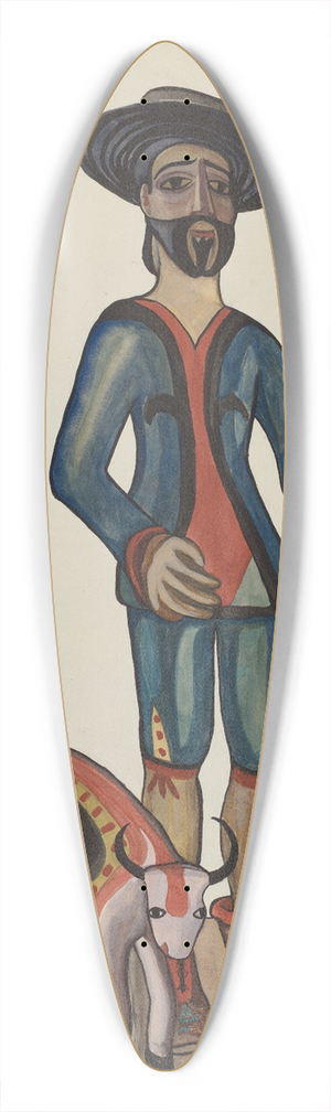 E. Boyd - Bulto of San Ysidro 39.3 inch art pintail longboard deck