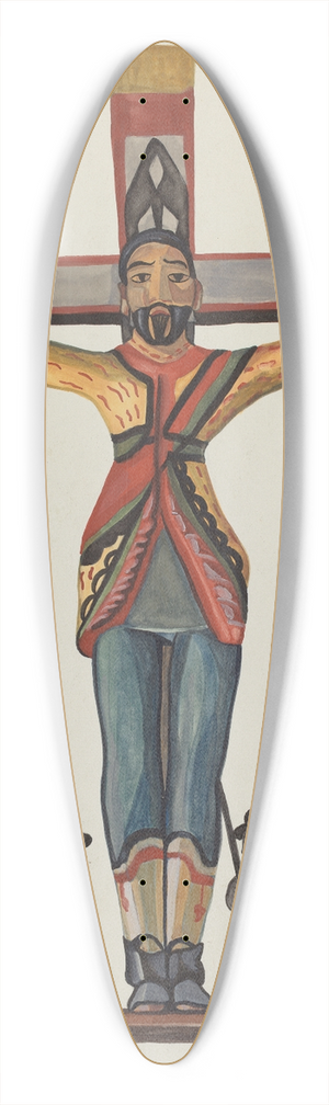 E. Boyd - Bulto; Saint Acacio 39.3 inch art pintail longboard deck