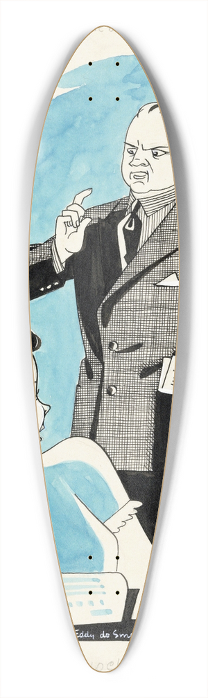 Eddy de Smet - Marjo wordt ontslagen 39.3 inch art pintail longboard deck