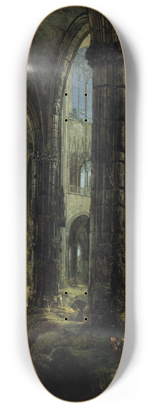 Carl Blechen - Gothic Church Ruins 8.25 inch art skate deck