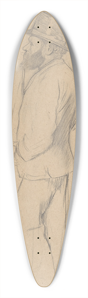 Edgar Degas - Edouard Manet at the Races 39.3 inch art pintail longboard deck