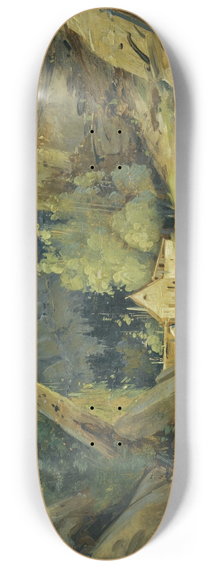 Carl Blechen - Mill In A Valley 8.25 inch art skate deck