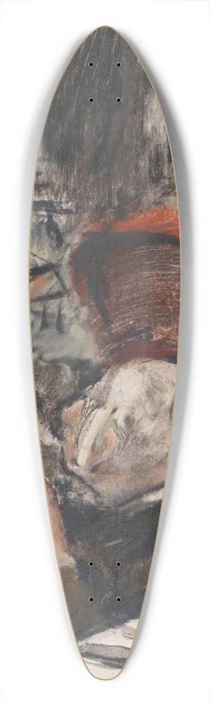 Edgar Degas - Ludovic Halvy trouve Madame Cardinal dans les loges 39.3 inch art pintail longboard deck
