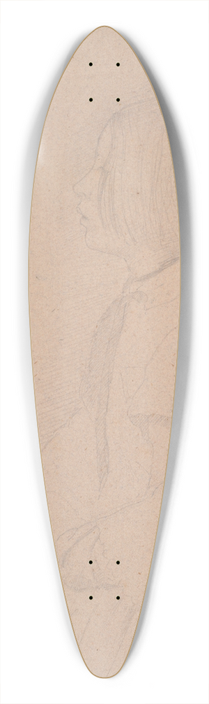 Edgar Degas - Portrait of GiuliaBellelli 39.3 inch art pintail longboard deck