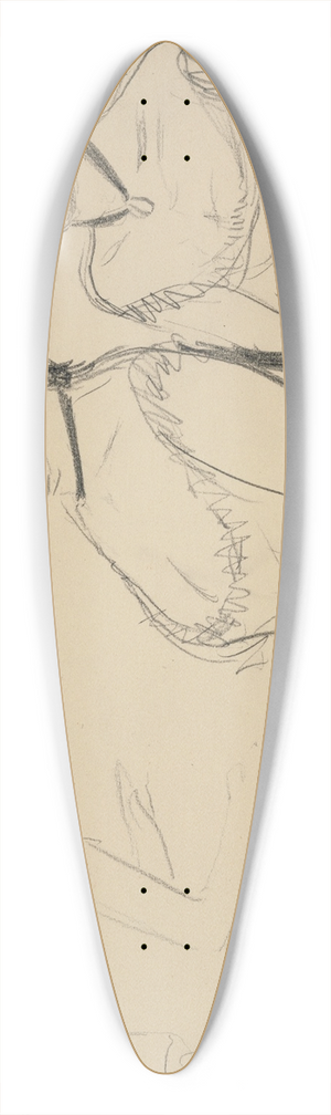 Edgar Degas - Three Sketches 39.3 inch art pintail longboard deck