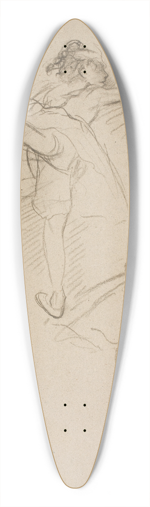 Edgar Degas - To studier af danserinder verst danserinde stende p venstre ben; nederst foroverbjet danserinde set fra ryggen 39.3 inch art pintail longboard deck