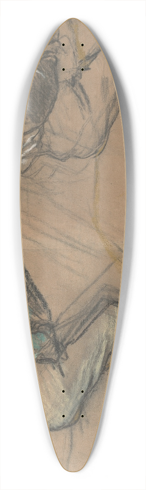 Edgar Degas - Two Studies of a Jockey 39.3 inch art pintail longboard deck