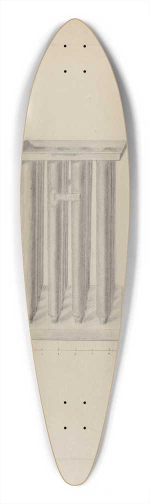 Edith Magnette - Candle Mold 39.3 inch art pintail longboard deck