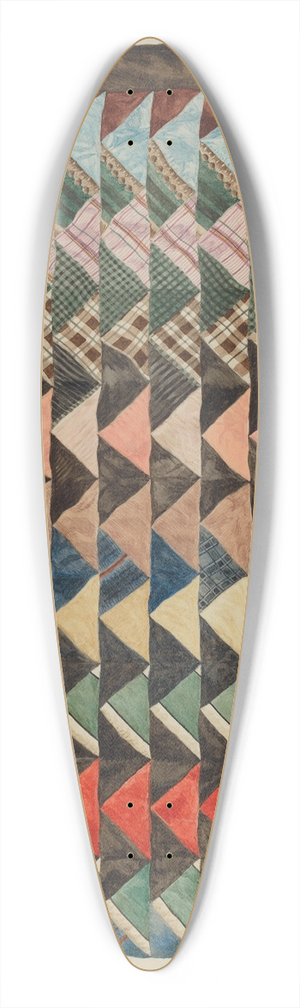 Edith Magnette - Patchwork Quilt 39.3 inch art pintail longboard deck