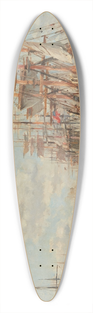Edmond-Marie Petitjean - Le Port de la Rochelle 39.3 inch art pintail longboard deck Edmond-Marie Petitjean - Le Port de la Rochelle 39.3 inch art pintail longboard deck
