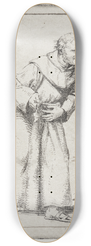 Carl Bloch - Munken har mavepine 8.25 inch art skate deck