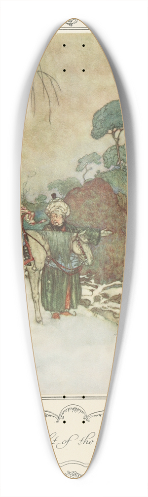 Edmund Dulac - Soon they caught sight of the castle in the distance 39.3 inch art pintail longboard deck