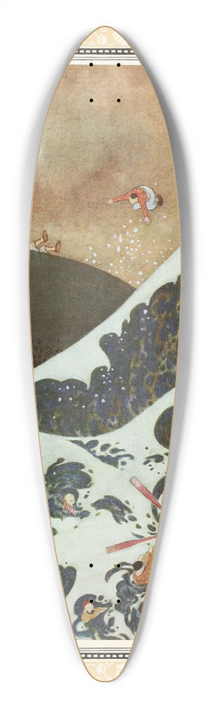 Edmund Dulac - The Episode of the Whale 39.3 inch art pintail longboard deck