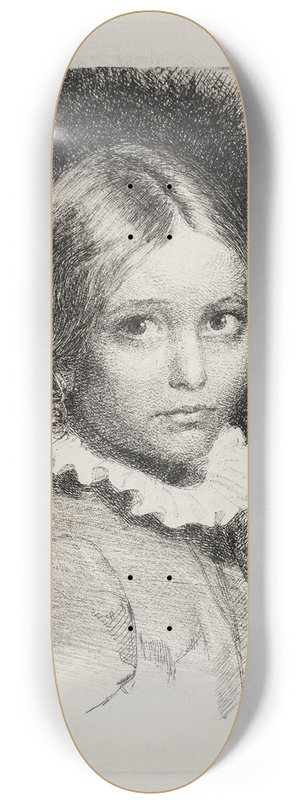 Carl Bloch - Portrait of Clara Emilie Rose Bloch 8.25 inch art skate deck
